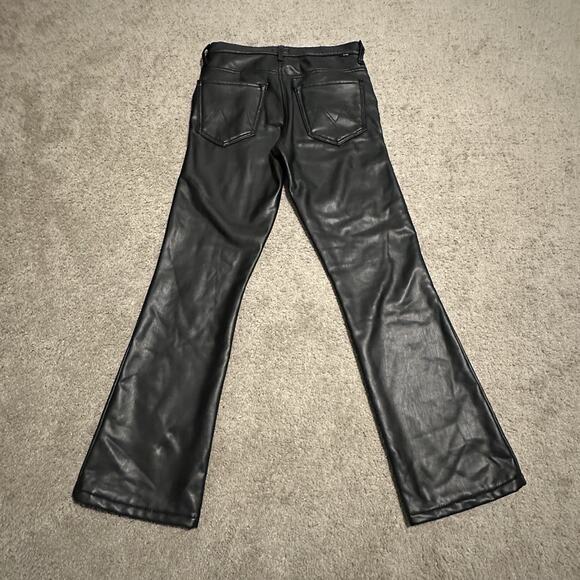 Mother Women 26 The Insider Ankle Faux Leather Pants in Faux Show Black - Picture 3 of 15